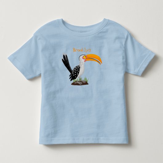 Funny gele paardenvogel cartoon kinder shirts (Voorkant)