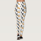 Funny gele paardenvogel cartoon leggings (Achterkant)