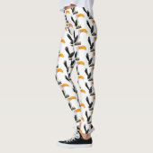 Funny gele paardenvogel cartoon leggings (Links)