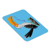 Funny gele paardenvogel cartoon magneet (Rechterzijde)