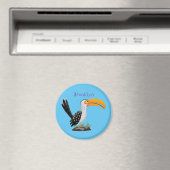 Funny gele paardenvogel cartoon magneet (Insitu (Vaatwasser))