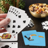 Funny gele paardenvogel cartoon pokerkaarten (Insitu)