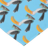 Funny gele paardenvogel cartoon tafelkleed (Gekanteld)