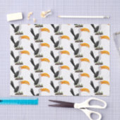 Funny gele paardenvogel cartoon tissuepapier (Craft)