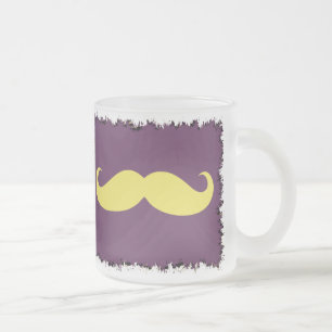 Funny gele snor matglas koffiemok