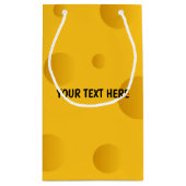 Funny gele zwitserse kaas op maat klein cadeauzakje (Achterkant)