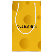 Funny gele zwitserse kaas op maat klein cadeauzakje (Voorkant)