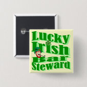 Funny gelukzak Irish St Patrick's day Vierkante Button 5,1 Cm (Voorkant /achterkant)