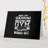 Funny Gemini Gym Workout Design Kaart (Gele Bloem)