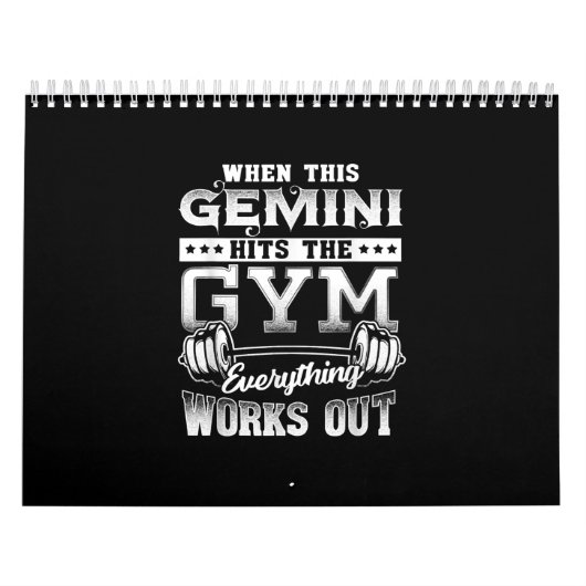 Funny Gemini Gym Workout Design Kalender (Hoes)