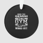 Funny Gemini Gym Workout Design Ornament (voorkant)