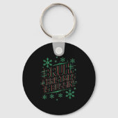 Funny Gen Alpha Gen Z Slang Funny Christmas Sweate Sleutelhanger (Voorkant)
