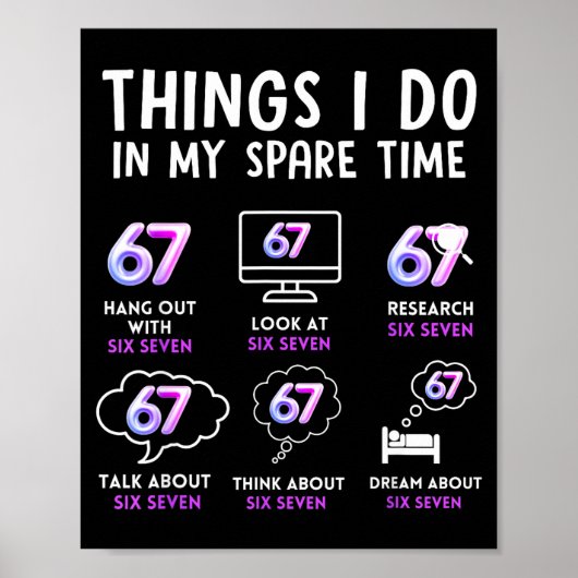 Funny Gen Alpha Lover Trend Fan Modern Youth Humor Poster (Voorkant)