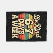 Funny Gen Alpha Meme Slang 67 Six Seven  Fleece Deken (Voorkant (Horizontaal))