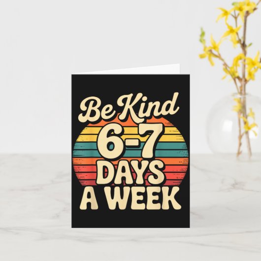 Funny Gen Alpha Meme Slang 67 Six Seven Kaart (Gele Bloem)