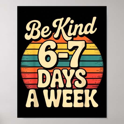 Funny Gen Alpha Meme Slang 67 Six Seven Poster (Voorkant)