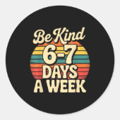 Funny Gen Alpha Meme Slang 67 Six Seven  Ronde Sticker (Voorkant)