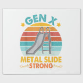 Funny Gen X Generation Sarcasme Gen X Metal Slide Cadeaupapier (Vlak)