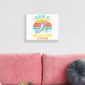 Funny Gen X Generation Sarcasme Gen X Metal Slide Canvas Afdruk (Insitu (Woonkamer))