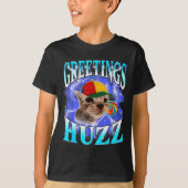 Funny Gen Z Gen Alpha Slang Cat Meme Greetings Huz T-shirt (Voorkant)