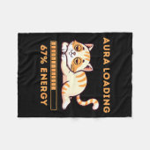 Funny Gen Z Meme 67 Cat Aura Cat Loading 67 Percen Fleece Deken (Voorkant (Horizontaal))
