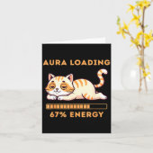 Funny Gen Z Meme 67 Cat Aura Cat Loading 67 Percen Kaart (Gele Bloem)