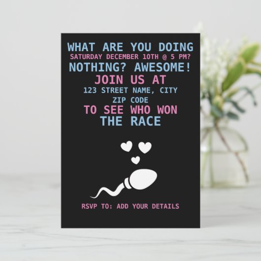 Funny gender onthulling kaart (Staand voorkant)