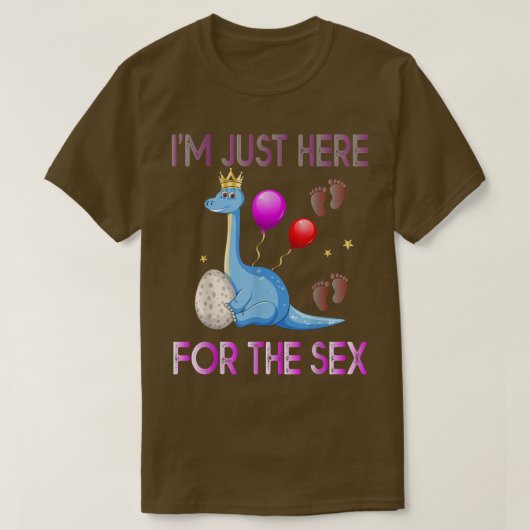 Funny gender onthult zwangerschapsdinosauriërs bab t-shirt (Design voorkant)