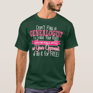 Funny Genealoge Familie Geschiedenis Boom T-shirt