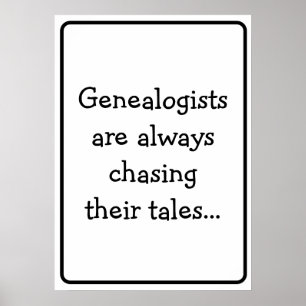 Funny Genealogist die hun verkoop Humor citaat ach Poster