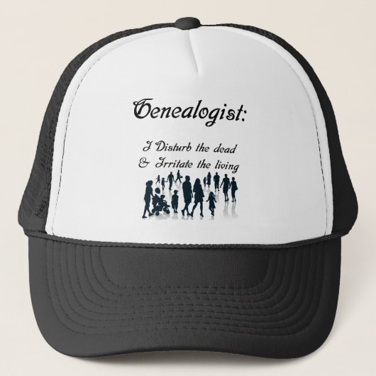 Funny Genealogist Trucker Pet (Voorkant)