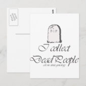 Funny Genealoy Collect Dead People Briefkaart (Voorkant / Achterkant)
