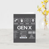 Funny Generation X Characteristics Mens Navy  Kaart (Gele Bloem)