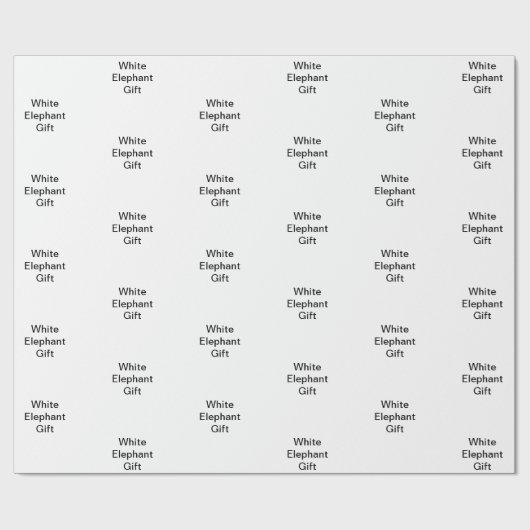 Funny Generic White Elephant Gift Cadeaupapier (Vlak)