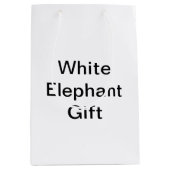 Funny Generic White Elephant Gift Medium Cadeauzakje (Voorkant)