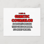 Funny Genetic Counselor ... Highly Unlikely Briefkaart (Voorkant)