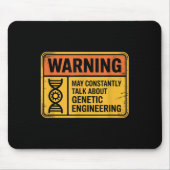 Funny Genetic Engineering Warning Sign Bioengineer Muismat (Voorkant)
