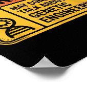 Funny Genetic Engineering Warning Sign Bioengineer Poster (Hoek)