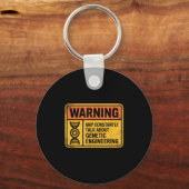 Funny Genetic Engineering Warning Sign Bioengineer Sleutelhanger (Voorkant)