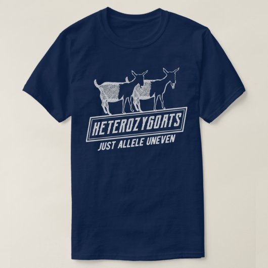Funny Genetics Heterozygoats Just Allele Uneven gr T-shirt (Design voorkant)