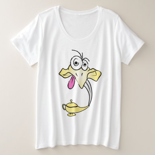 Funny genie grote maat t-shirt (Design voorkant)