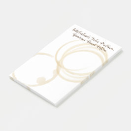 Funny "Geniuses Drink Coffee" Koffiekring Post-it® Notes