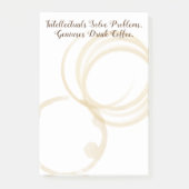 Funny "Geniuses Drink Coffee" Koffiekring Post-it® Notes (Voorkant)