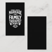 Funny Genuine Trusted Marriage Family Therapist Visitekaartje (Voorkant / Achterkant)