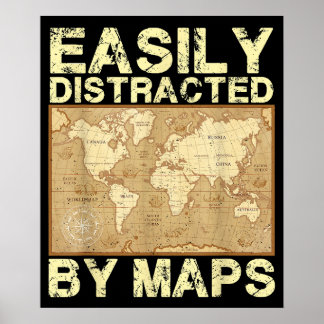Funny Geography Teacher, gemakkelijk verstoord doo Poster