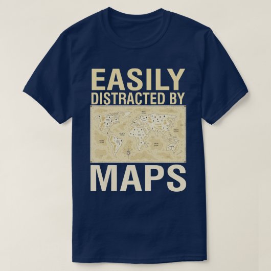 Funny Geography Teacher, gemakkelijk verstoord doo T-shirt (Design voorkant)