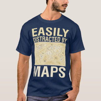 Funny Geography Teacher, gemakkelijk verstoord doo T-shirt