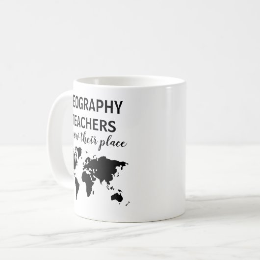 Funny Geography Teacher Gift Coffee Mok (Voorkant links)