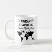 Funny Geography Teacher Gift Coffee Mok (Links)