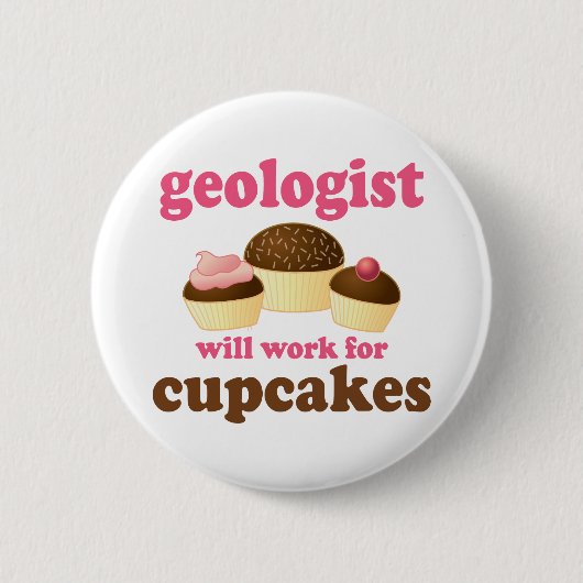 Funny Geologist Ronde Button 5,7 Cm (Voorkant)